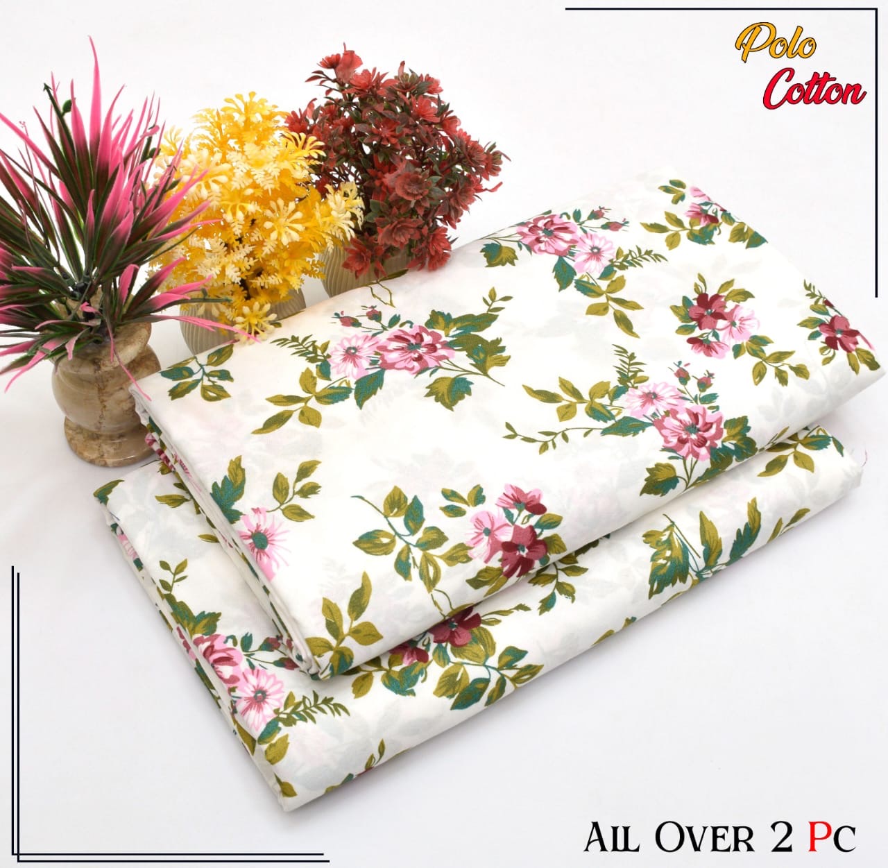 Premium Quality Ladies 2-Pc printed Polo Cotton
