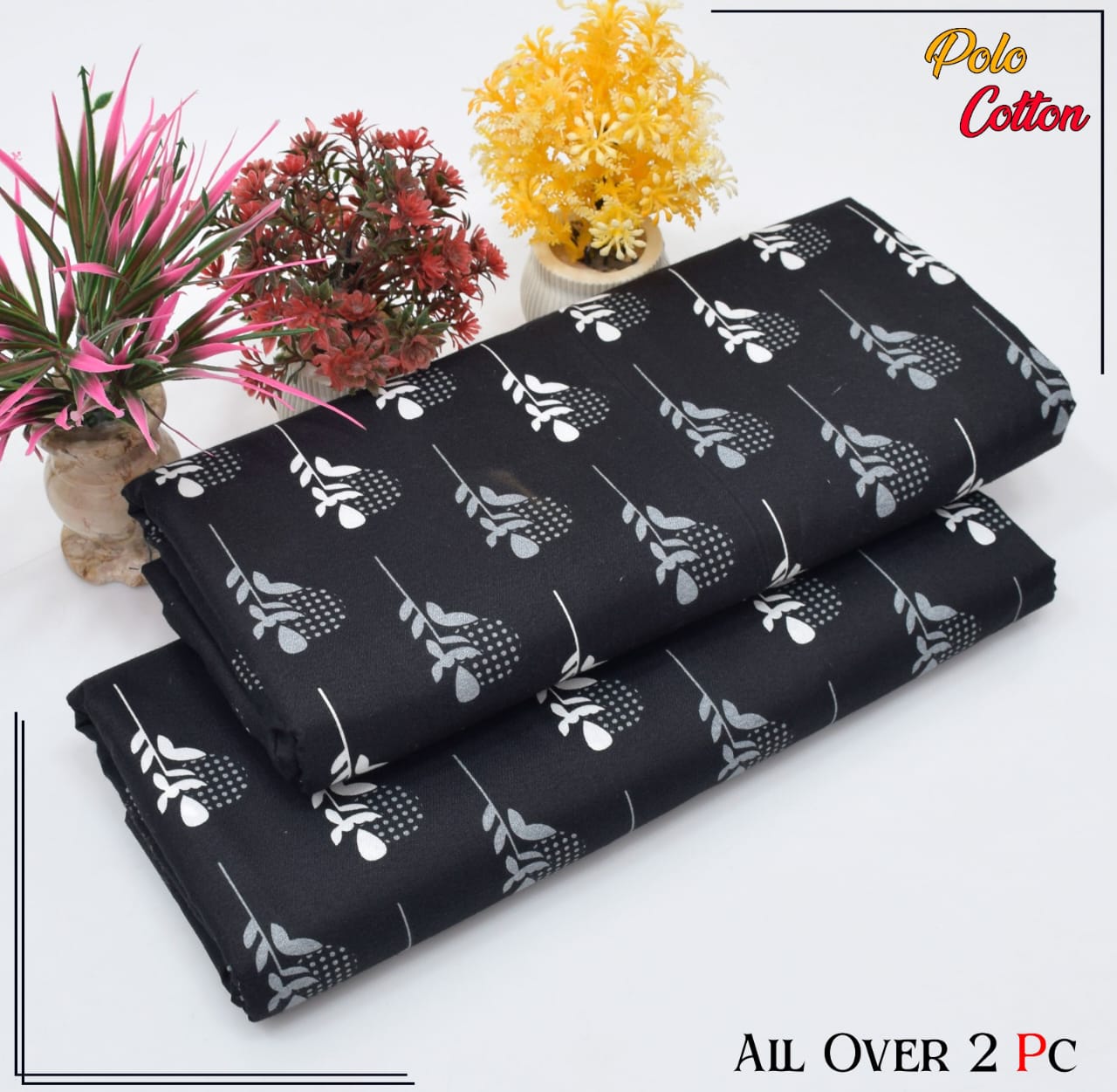 Premium Quality Ladies 2-Pc printed Polo Cotton