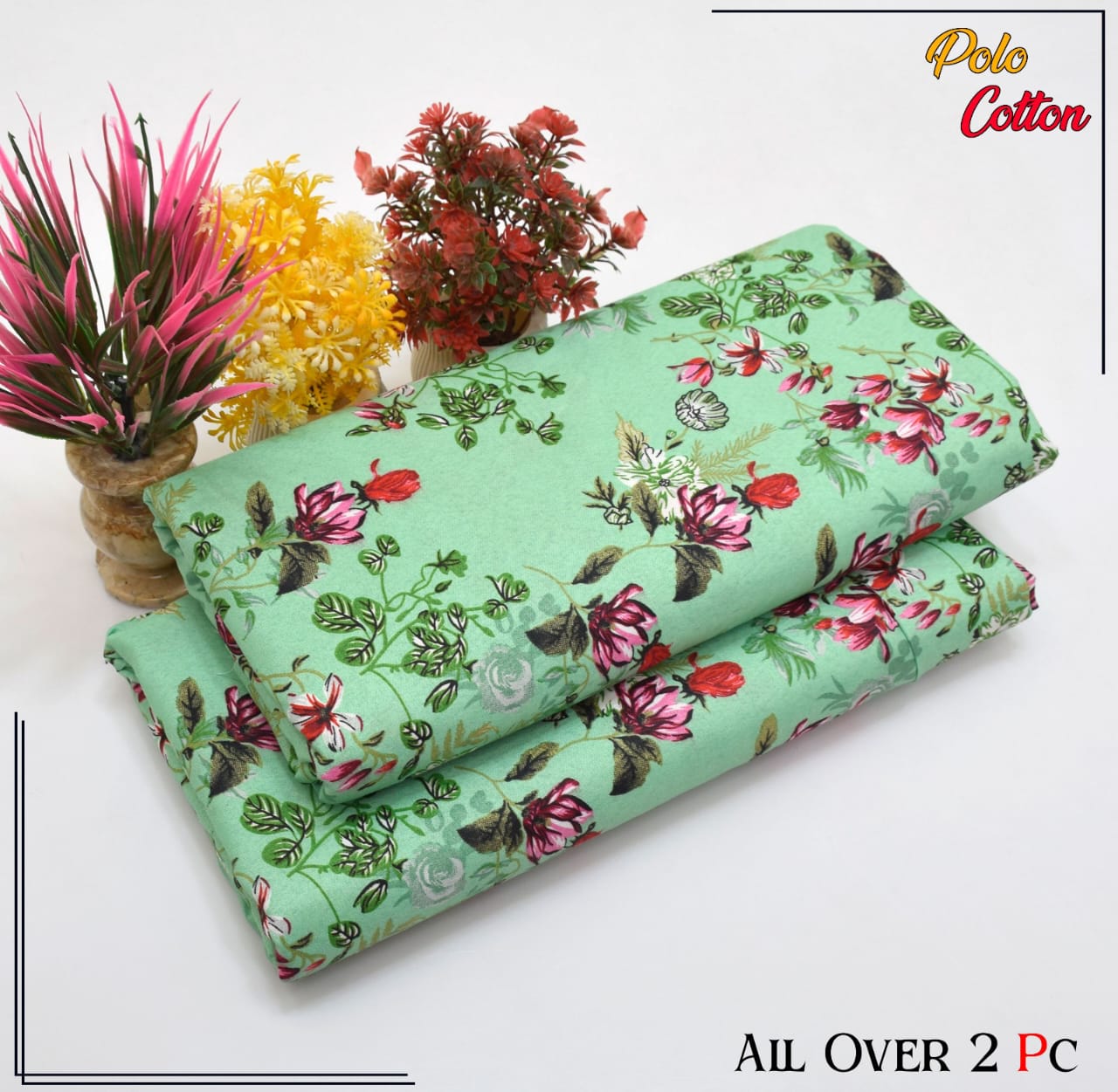 Premium Quality Ladies 2-Pc printed Polo Cotton