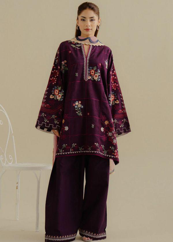 Premium quality linen 2pc embroidered
