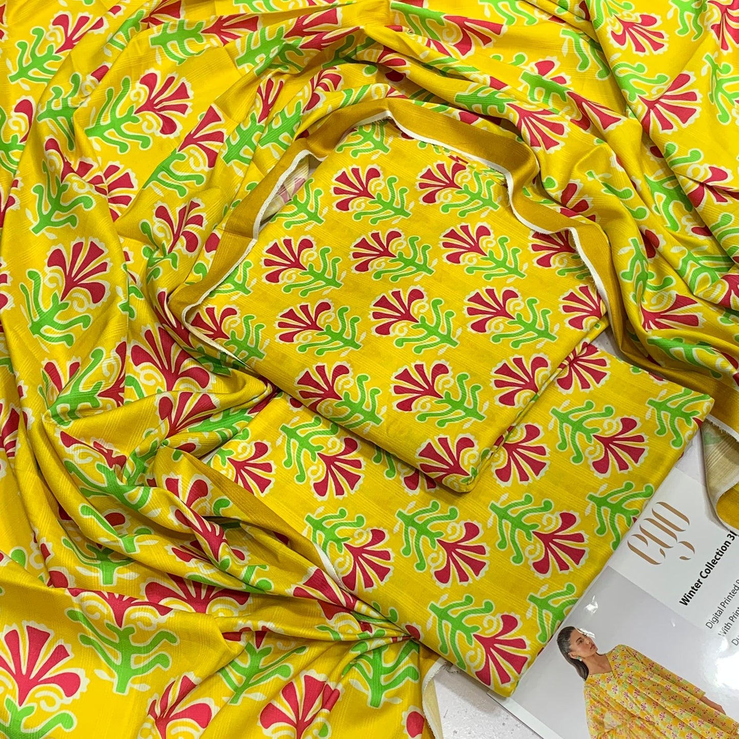 EGO Bana Dora Linen Digital Printed All over 3pc