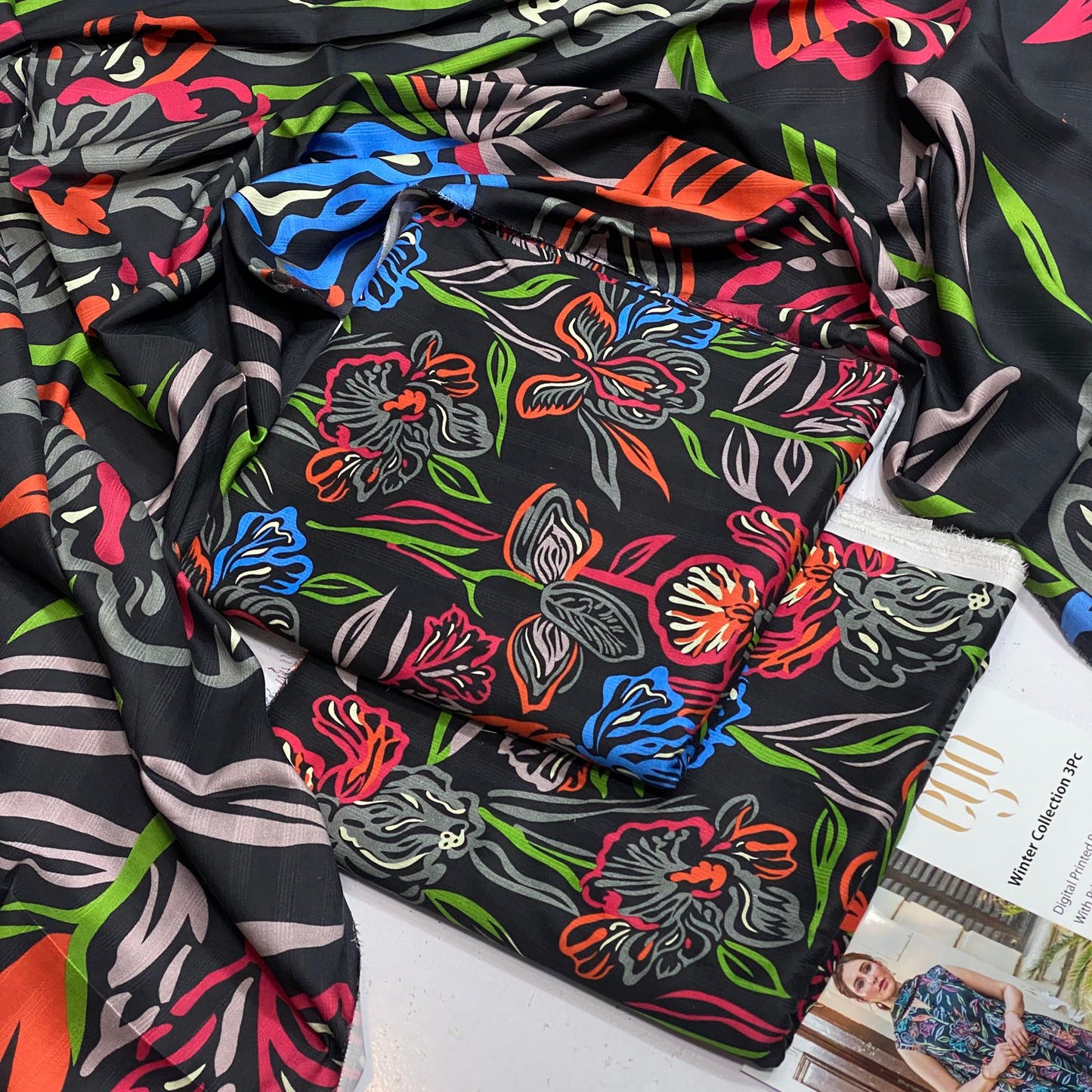EGO Bana Dora Linen Digital Printed All over 3pc