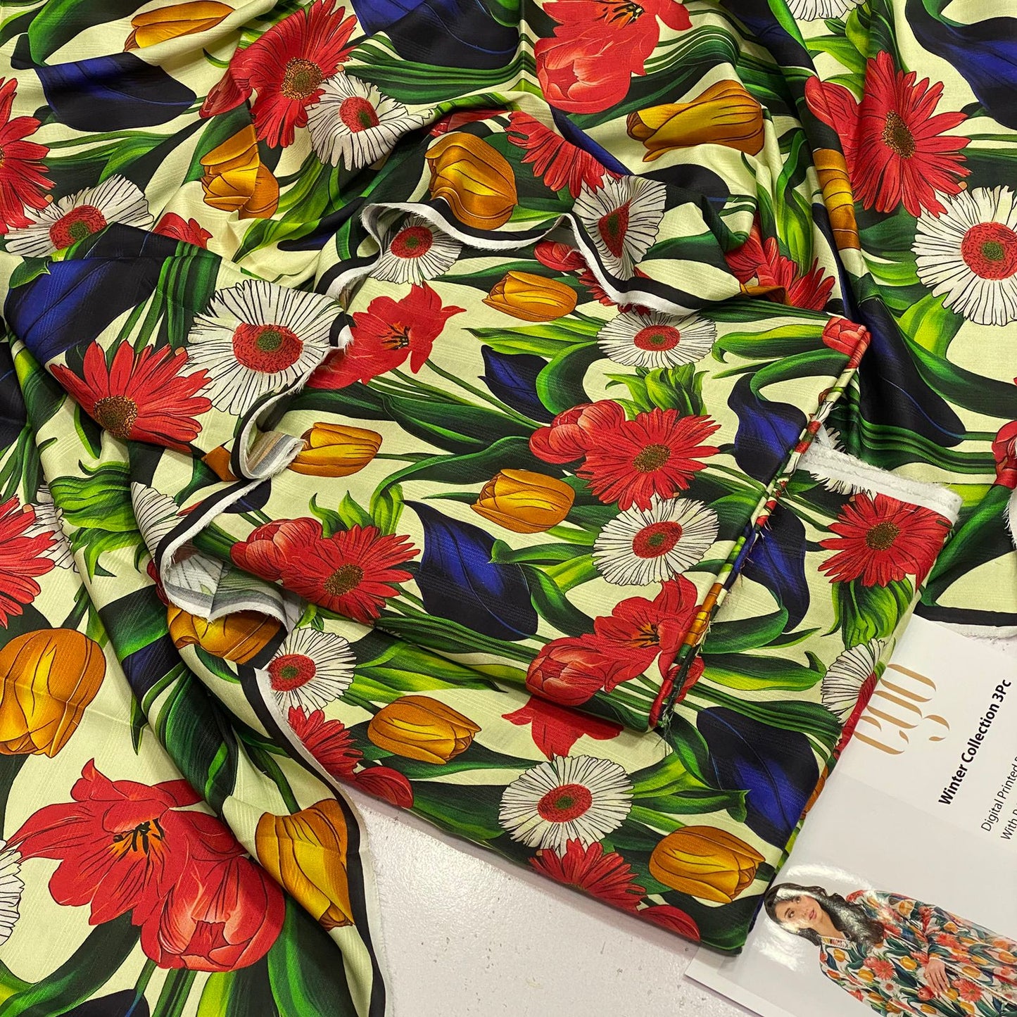 EGO Bana Dora Linen Digital Printed All over 3pc