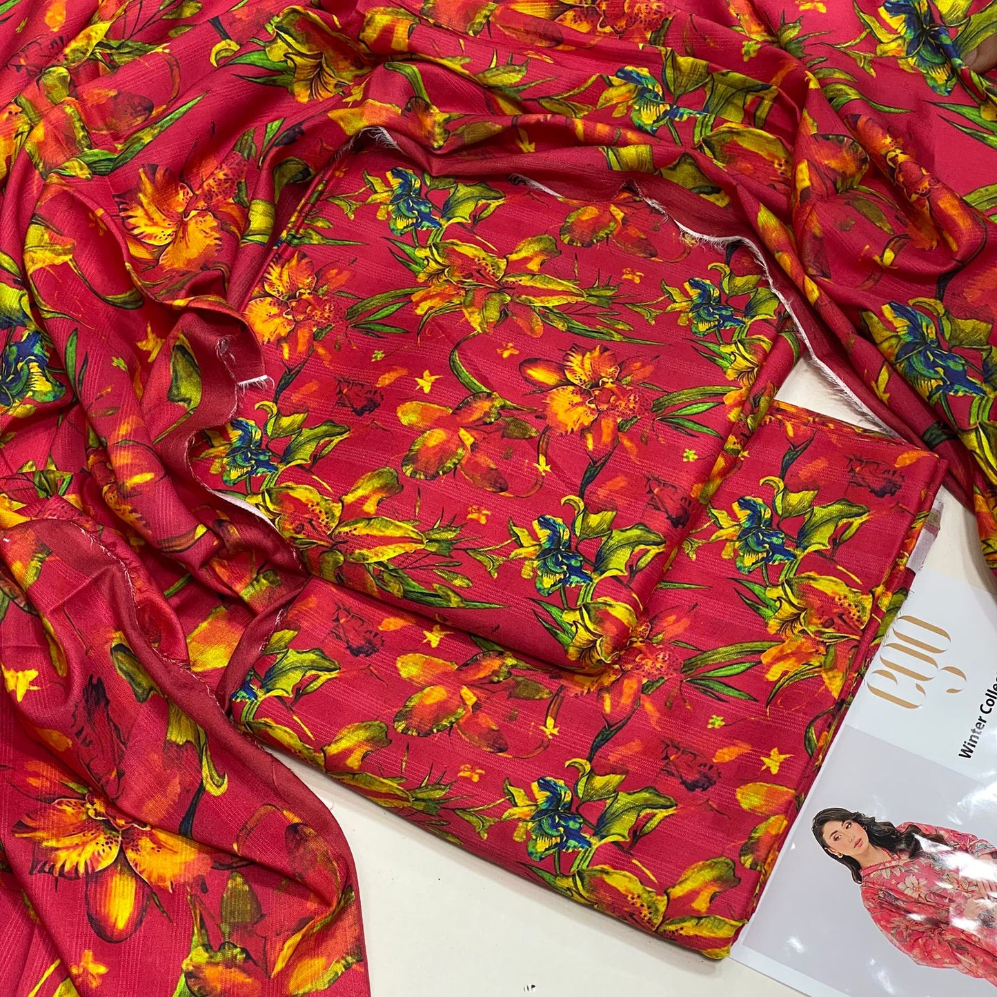 EGO Bana Dora Linen Digital Printed All over 3pc