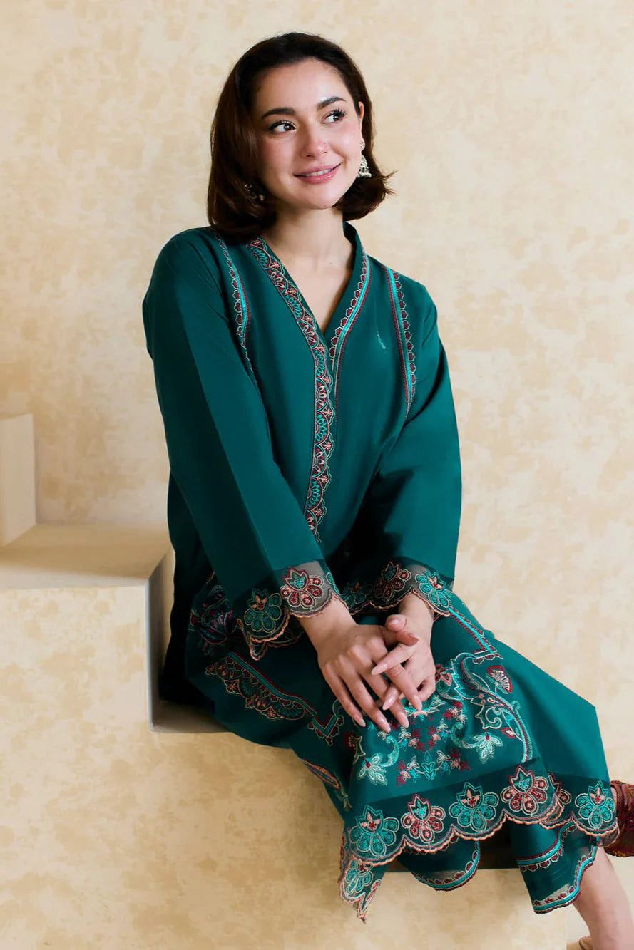 Premium quality Dhanak 2pc fully embroidered