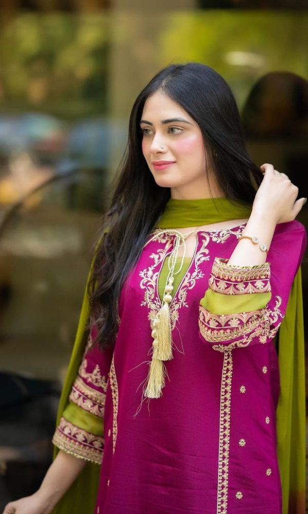 Premium quality linen 3pc embroidered