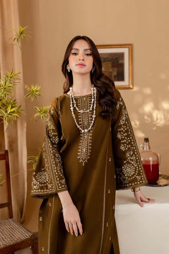 Premium quality Dhanak 2pc fully embroidered