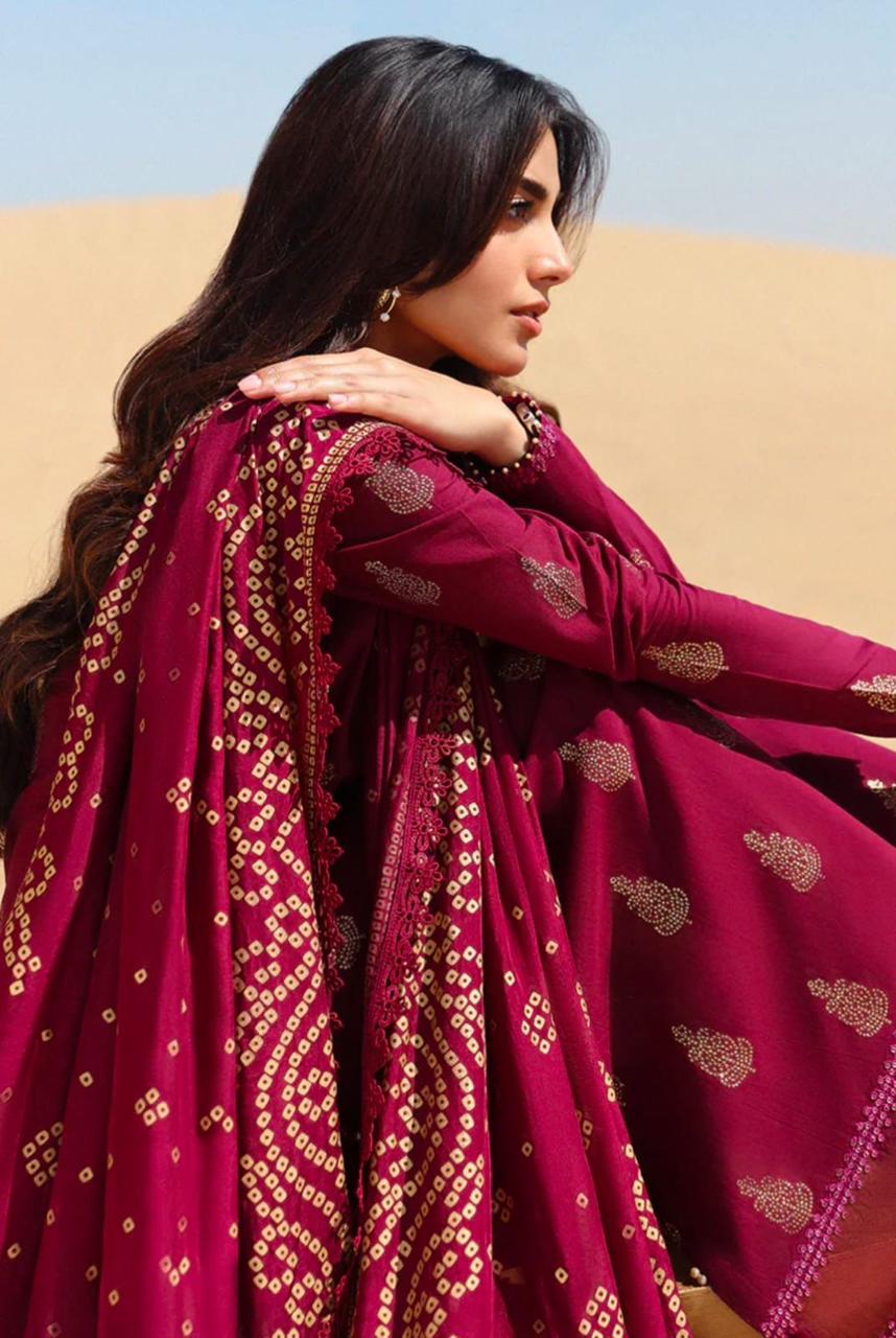 premium Quality embroidered Linen 3pc