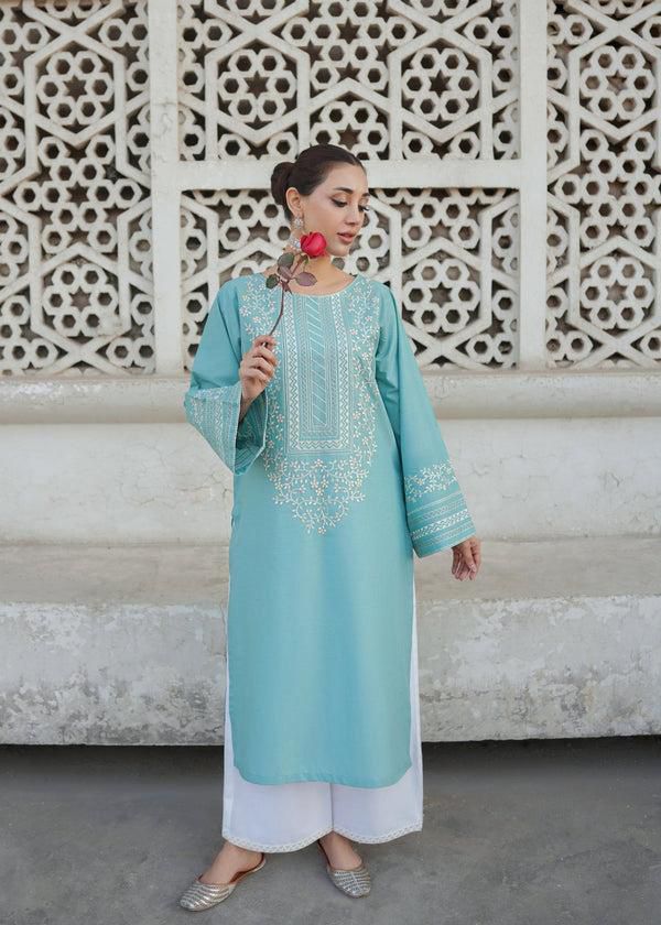 Premium quality linen 2pc embroidered