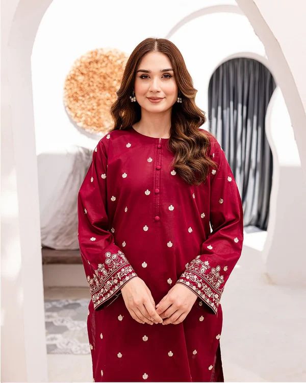 Premium quality Dhanak 2pc fully embroidered