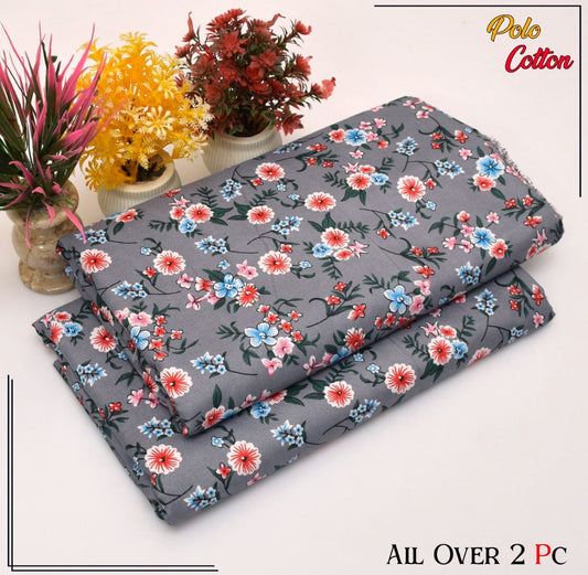 Premium Quality Ladies 2-Pc printed Polo Cotton