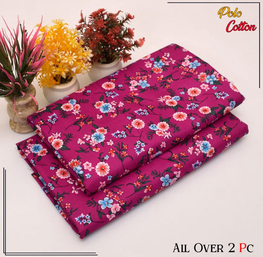 Premium Quality Ladies 2-Pc printed Polo Cotton
