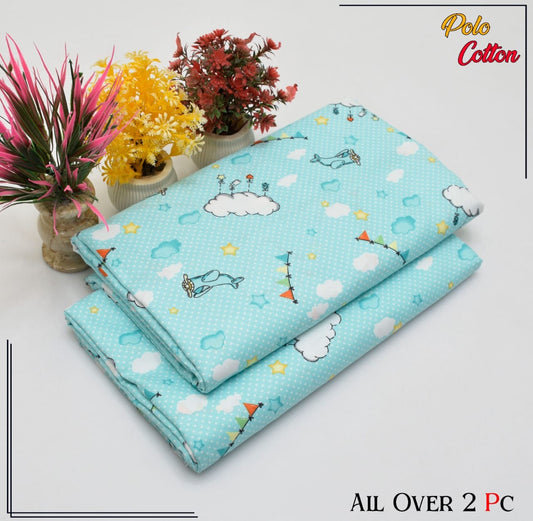 Premium Quality Ladies 2-Pc printed Polo Cotton