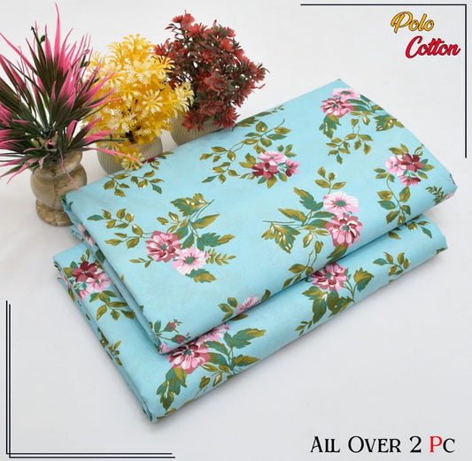 Premium Quality Ladies 2-Pc printed Polo Cotton