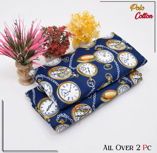 Premium Quality Ladies 2-Pc printed Polo Cotton