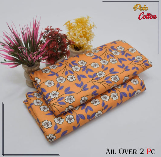 Premium Quality Ladies 2-Pc printed Polo Cotton
