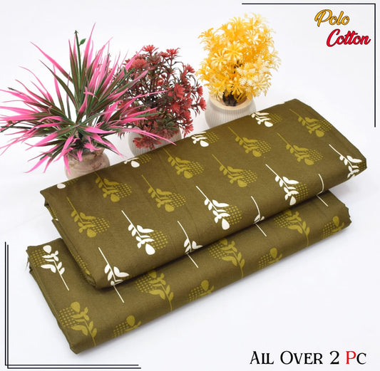 Premium Quality Ladies 2-Pc printed Polo Cotton