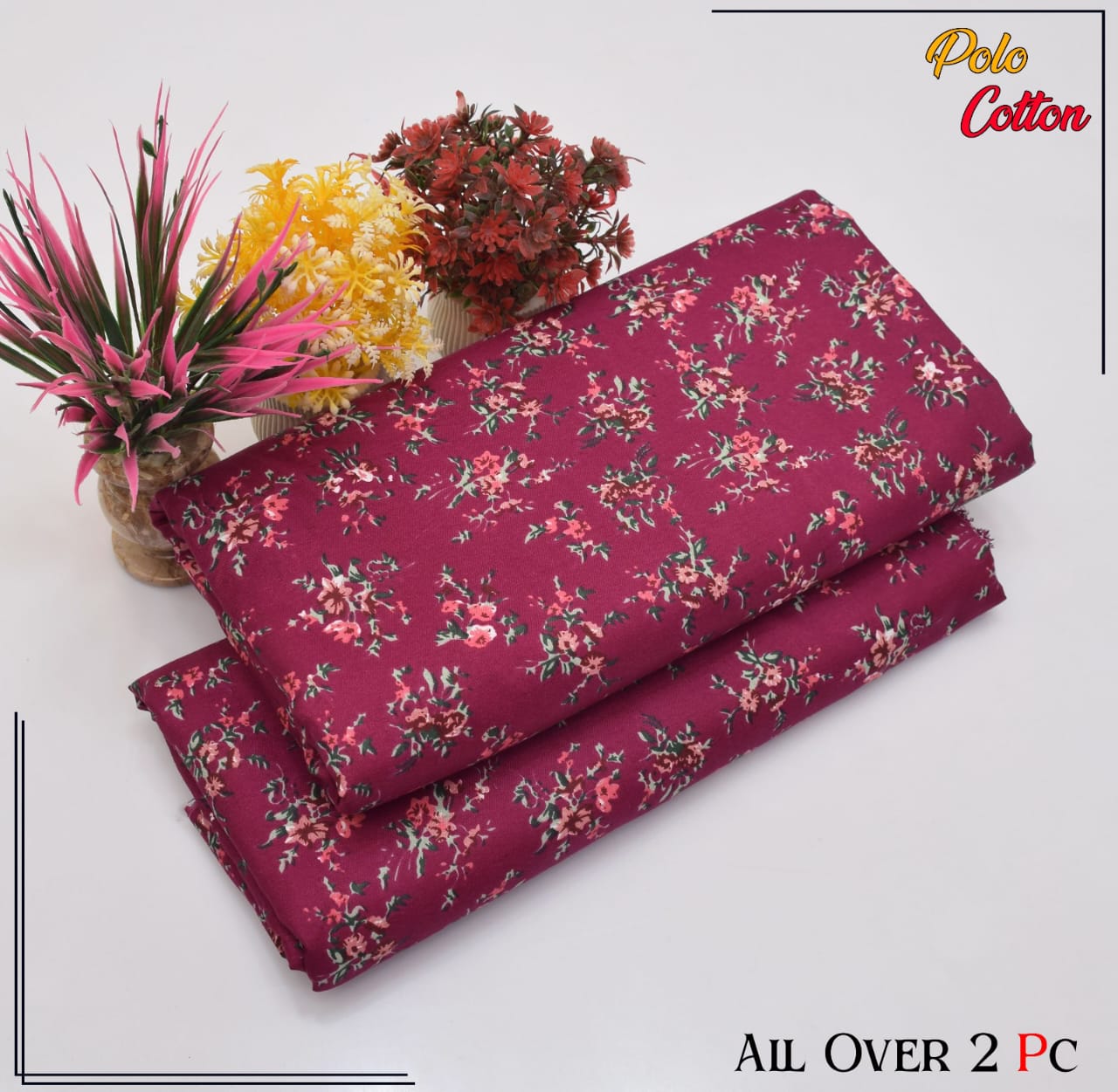 Premium Quality Ladies 2-Pc printed Polo Cotton