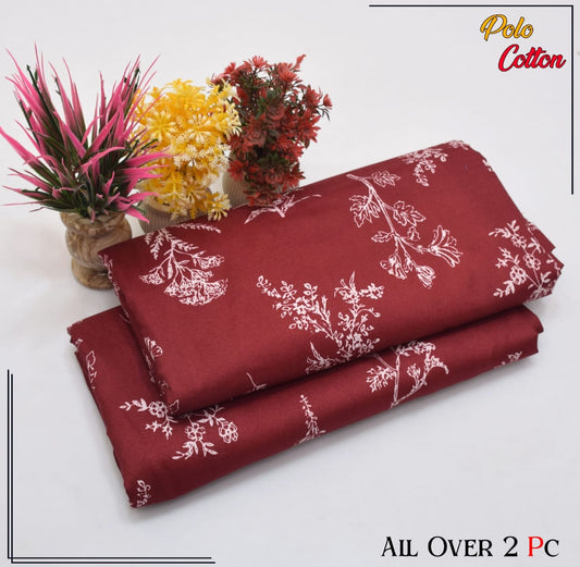Premium Quality Ladies 2-Pc printed Polo Cotton