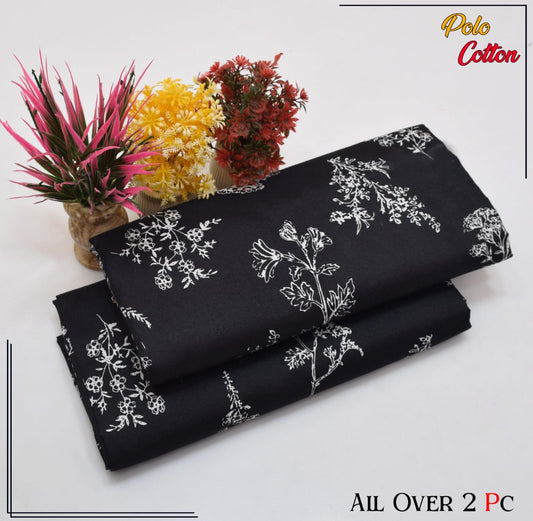 Premium Quality Ladies 2-Pc printed Polo Cotton