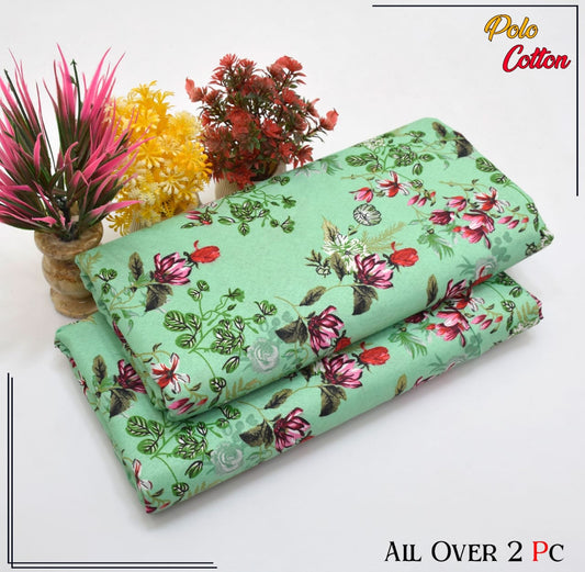 Premium Quality Ladies 2-Pc printed Polo Cotton