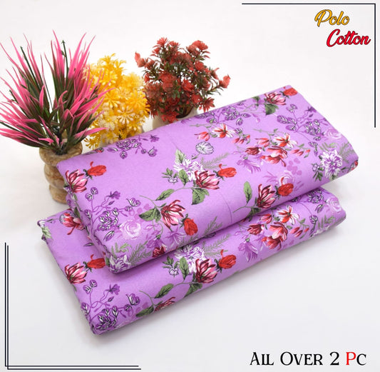 Premium Quality Ladies 2-Pc printed Polo Cotton
