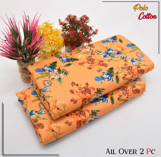 Premium Quality Ladies 2-Pc printed Polo Cotton