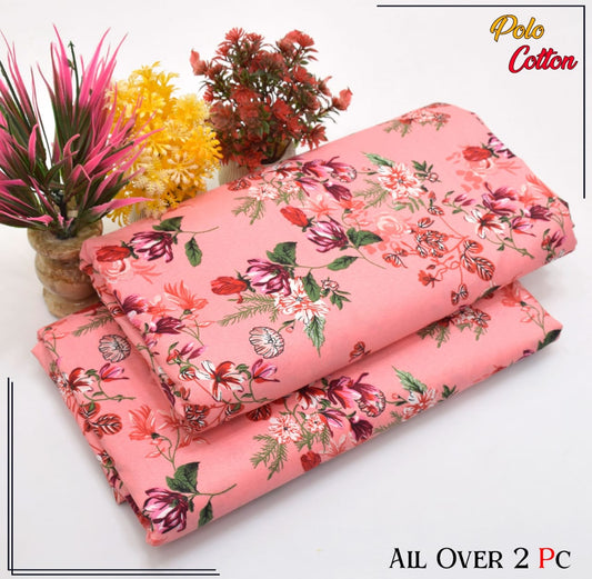 Premium Quality Ladies 2-Pc printed Polo Cotton