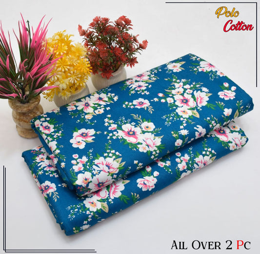 Premium Quality Ladies 2-Pc printed Polo Cotton