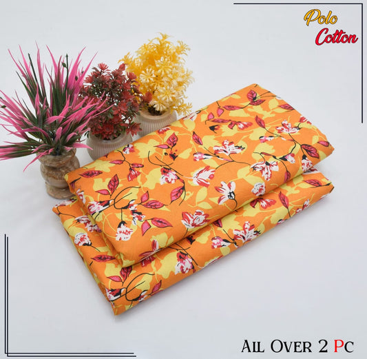 Premium Quality Ladies 2-Pc printed Polo Cotton