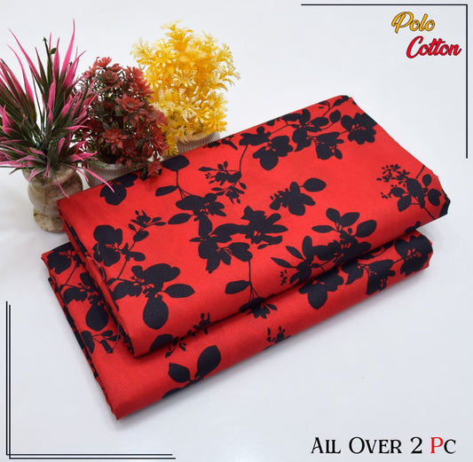 Premium Quality Ladies 2-Pc printed Polo Cotton