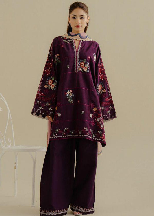 Premium quality linen 2pc embroidered
