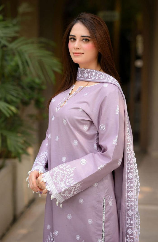 Premium quality Linen 2pc fully Embroidered