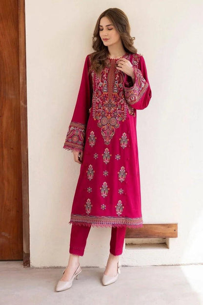 Premium quality Dhanak 2pc fully embroidered