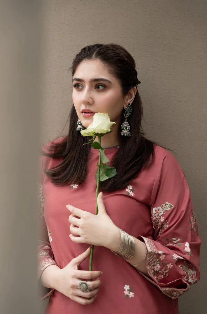 Premium quality Dhanak 2pc fully embroidered