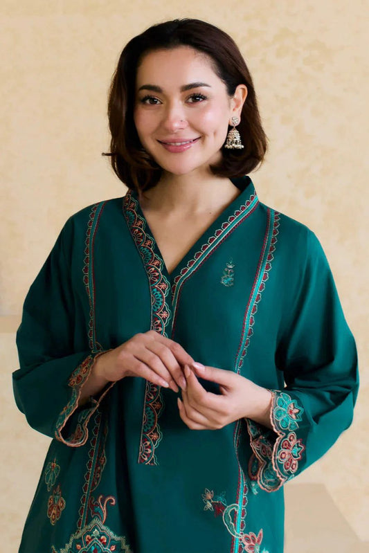 Premium quality Dhanak 2pc fully embroidered