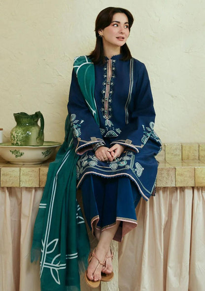 premium Quality embroidered Linen 3pc