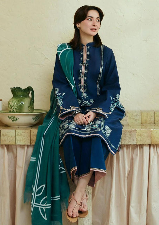 premium Quality embroidered Linen 3pc