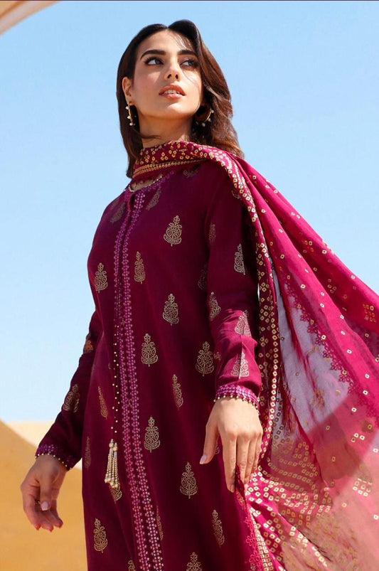 premium Quality embroidered Linen 3pc