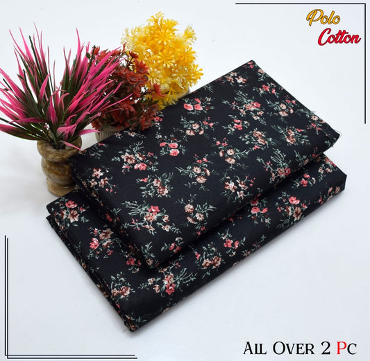 Premium Quality Ladies 2-Pc printed Polo Cotton