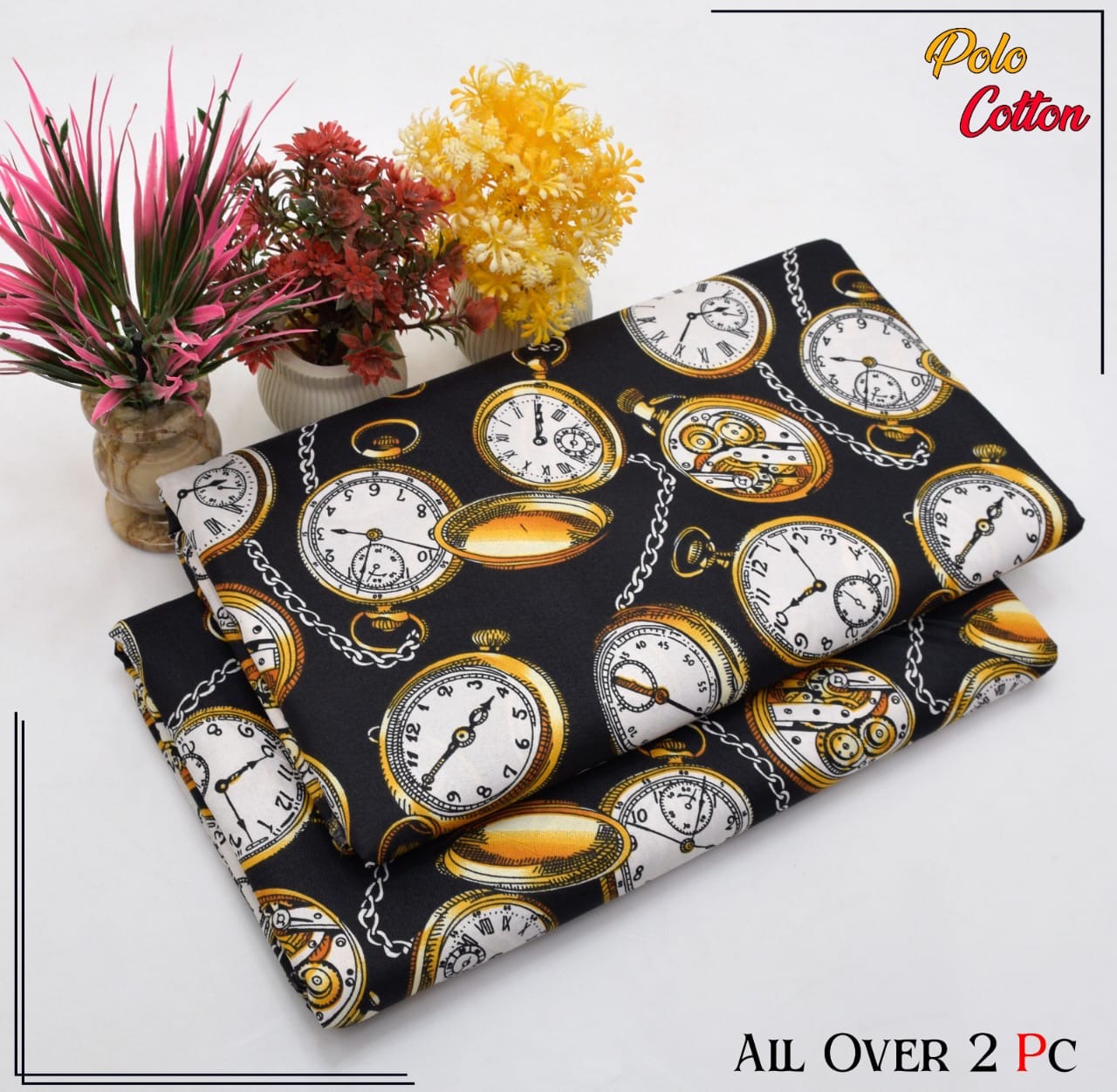 Premium Quality Ladies 2-Pc printed Polo Cotton