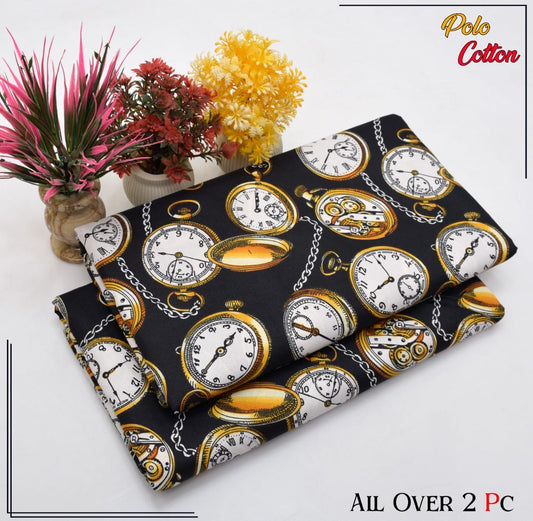 Premium Quality Ladies 2-Pc printed Polo Cotton