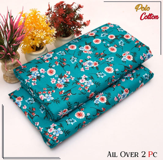 Premium Quality Ladies 2-Pc printed Polo Cotton